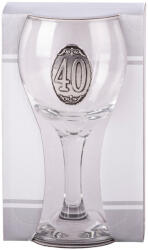  Ón címkés Boros üvegpohár Évszámos 40