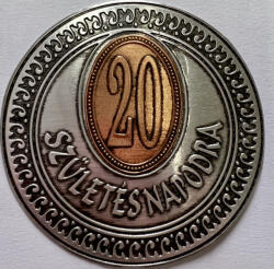  Fém címke évszámos 20