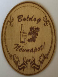  Fa címke ovál Boldog Névnapot