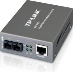 TP-Link Switch media convertor TP-Link, 2 porturi (1x1000Mbps SC, 1x10/100/1000 Mbps (RJ-45)), 1000Base-T to 1000Base-LX/LH (SC), Single-Mode, 15Km, montabil in sasiu (MC210CS) - freshit