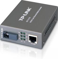 TP-Link Switch media convertor TP-Link, 2 porturi (1x100Mbps SC, 10/100 Mbps (RJ-45)), BiDi 10/100Base-TX to 100Base-FX (SC), Single-Mode, 20Km, WDM type A (se foloseste in pereche cu MC112CS), single fiber, 