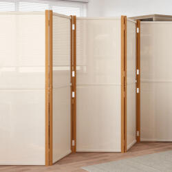 vidaXL Fehér 5 paneles térelválasztó 350x180 cm (319185)