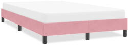 vidaXL ágykeret matrac nélkül rózsaszín 120x220 cm bársony (4101402)