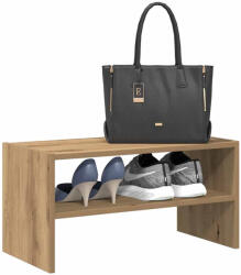 vidaXL kézműves tölgy cipőtartó állvány halmozható 60 x 30 x 30, 5 cm (858873)