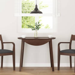 vidaXL barna tömörfa gumi étkezőasztal (4102528)