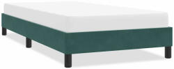 vidaXL sötétzöld bársony ágykeret matrac nélkül 100x210 cm (4101346)
