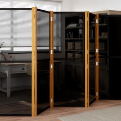 vidaXL Fekete 5 paneles térelválasztó 350x180 cm (319181)