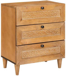 vidaXL Éjjeliszekrény Világos Barna 50 x 33 x 62 cm Tömör akácfa (4018089)