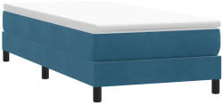 vidaXL sötétkék bársony rugós ágy matrac nélkül 90x210 cm (3315811)