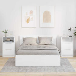 vidaXL Éjjeliszekrények 2 pcs Magas Fényű Fehér 40 x 30 x 467 cm (888916)