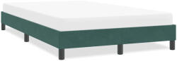 vidaXL ágykeret matrac nélkül Sötétzöld 120x210 cm bársony (4101352)