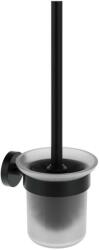 RAVAK Kona - Perie de toaletă cu suport, montare pe perete, sticlă / negru mat X07P1311 (X07P1311)