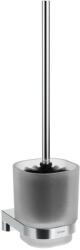 RAVAK Chrome - Falra szerelhető WC kefe tartóval, üveg/króm X07P1371 (X07P1371)