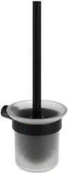 RAVAK Fold - Falra szerelhető WC kefe tartóval, üveg/matt fekete X07P1359 (X07P1359)