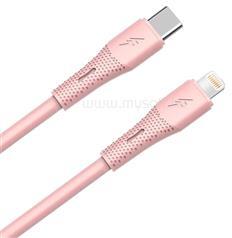 AVAX CB3312 27W USB-C - Lightning gyorstöltő szilikon kábel, 1.5 m, rózsaszín (AVAX_CB3312) (AVAX_CB3312)