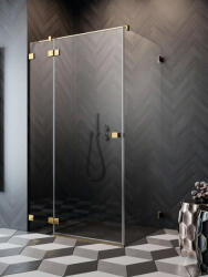 Radaway Essenza Pro Gold KDJ szögletes arany zuhanykabin 80x100 átlátszó jobbos