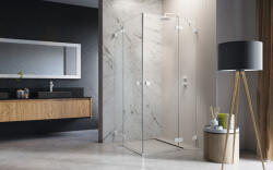 Radaway Essenza Pro White KDD szögletes fehér zuhanykabin 80x80 átlátszó