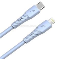AVAX CB3311 27W USB-C - Lightning gyorstöltő szilikon kábel, 1.5 m, világoskék (AVAX_CB3311) (AVAX_CB3311)