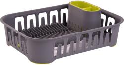  Mystic edénylefolyó evőeszköz tartóval és lefolyóval, 30 x 40 cm, antracitszürke (881mk-8606011408815)