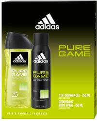 Adidas Pure Game ajándékszett: Dezodor, 150 ml + Tusfürdő, 250 ml