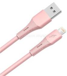 AVAX CB3306 USB-A - Lightning szilikon töltőkábel, 1.5 m, rózsaszín (AVAX_CB3306) (AVAX_CB3306)