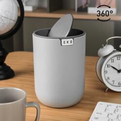 EKO asztali hulladékgyűjtő, Fandy 2, 1, 5 literes űrtartalom, automatikusan záródó fedél, csendes, ergonomikus, műanyag, könnyen üríthető, szürke (920615GR)