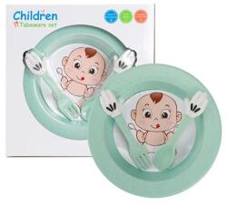 TOO KT-126 vegyes színekben búzaszalma műanyag Gyermek tányér készlet, 18.7×3.5cm (KT-126) - easy-shop