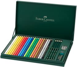 Faber-Castell Polychromos színes ceruza ajándék készlet, 20 szín, 4 grafit ceruza, kiegészítők (FC210051)