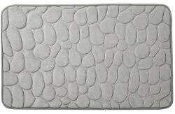 Fürdőszőnyeg, Kőmintás, Bársony/Memory hab, 40x60 cm, Szürke (EL115-GR)