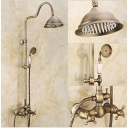 Balneum Vintage antikolt zuhanyrendszer felső esőztetővel, kézitussal (BL-6822)
