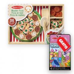 Melissa & Doug OFERTĂ: Set petrecere pizza Melissa & Doug + Water WOW magie cu apă basme GRATUIT (AS_6074863_6074889) Bucatarie copii