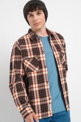 Mustang Mustang, Hosszú ujjú kockás ing, Barna, Téglavörös, Tengerészkék, L (1015622-12640-L)