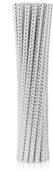 Amscan Chevron Ezüst Papírszívószál - 12 db (MLG123852)