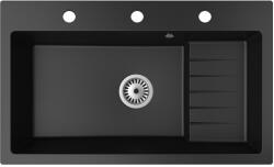 NERO Gránit Mosogató NERO Boss + Szifon Matt Fekete