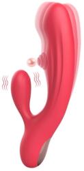 Guilty Toys Vibrator Iepuras Crush, 10+10 Moduri Stimulatoare, Silicon, USB Magnetic, Rosu, 20.5 cm, Guilty Toys Vibrator