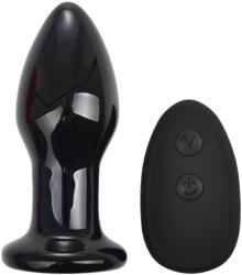 Guilty Toys Dop Anal Vibro Plug Glass, Remote Control, 10 Moduri Vibratii, Sticla Premium, USB, Albastru, 10.3 cm, Guilty Toys, Backdoor Pleasure