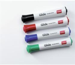 Nobo Tábla- és flipchart marker, 3 mm, kúpos, NOBO "Glide", 4 különböző szín (1902096) - patronbolt