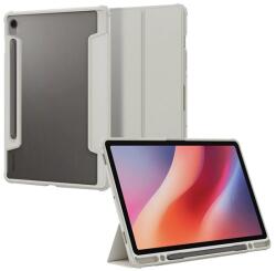 Spigen Samsung Tab S10 FE WIFI SPIGEN ULTRA HYBRID PRO tok álló, bőr hatású FLIP, ceruza tartó, VILÁGOSSZÜRKE ACS09533 (ACS09533)