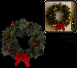 Chomik Karácsonyi koszorú 15 LED 40 cm piros *0271 (CH-GOS0271)