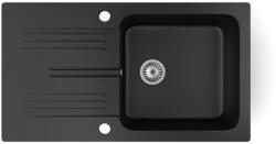 NERO Gránit Mosogató NERO Malta + Szifon (matt fekete)