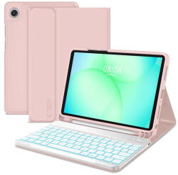 Tech-Protect TP3250 Tech-Protect tolltartós Samsung Galaxy Tab A9 Plus / A11 Plus tok billentyűzettel, Rózsaszín (TP3250)