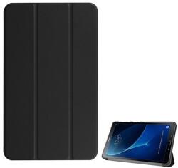 Gigapack Tok álló, bőr hatású (aktív FLIP, oldalra nyíló, TRIFOLD asztali tartó funkció) FEKETE [Samsung Galaxy Tab A 10.1 WIFI (2016) SM-T580] (5996457651757)
