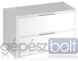 MOFÉM Mofém Evo 2 fiókos fali mosdószekrény Fényes fehér 80x45x48 cm, Soft close fiókok F46208X28W2 (F46208X28W2)