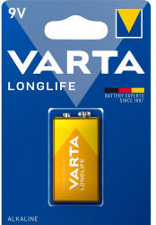 VARTA 4122101411 Longlife alkáli 9V elem 1db/bliszter