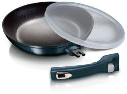 Berlinger Haus Metallic Aquamarine Line serpenyő márvány bevonattal, levehető nyéllel, 28 cm (BH-7153)