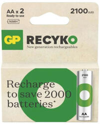 GP Batteries GP ReCyko NiMH Akkumulátor HR6 (AA) 2100mAh 2db - ipkameradiszkont