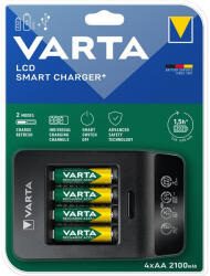 VARTA 57684101441 LCD Smart Charger/4db/AA/2100mAh akku/akku töltő - ipkameradiszkont