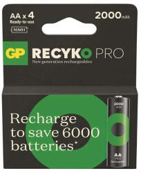 GP Batteries GP ReCyko Pro NiMH Akkumulátor HR6 (AA) 4db - ipkameradiszkont
