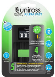 Uniross UCU005 ULTRA AA/AAA védelemmel processzoros LCD gyorstöltő