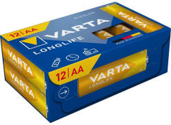 VARTA 4106301132 Longlife AA (LR06) ceruzaelem 12db/csomag (műanyagmentes csomagolás)